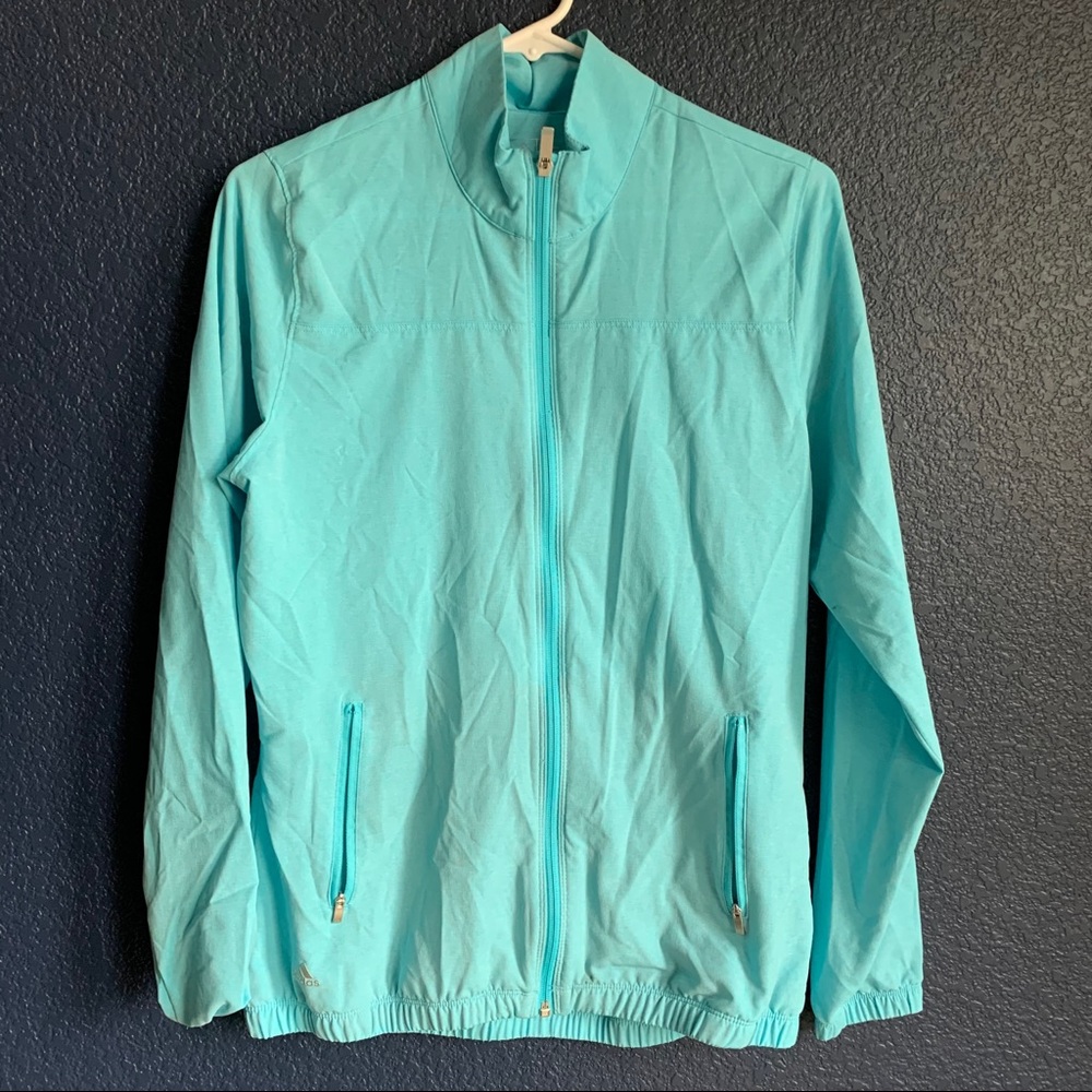 Adidas sz M turquoise golf windbreaker jacket